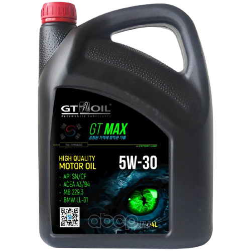 Моторное масло GT OIL Max 5W30 4л