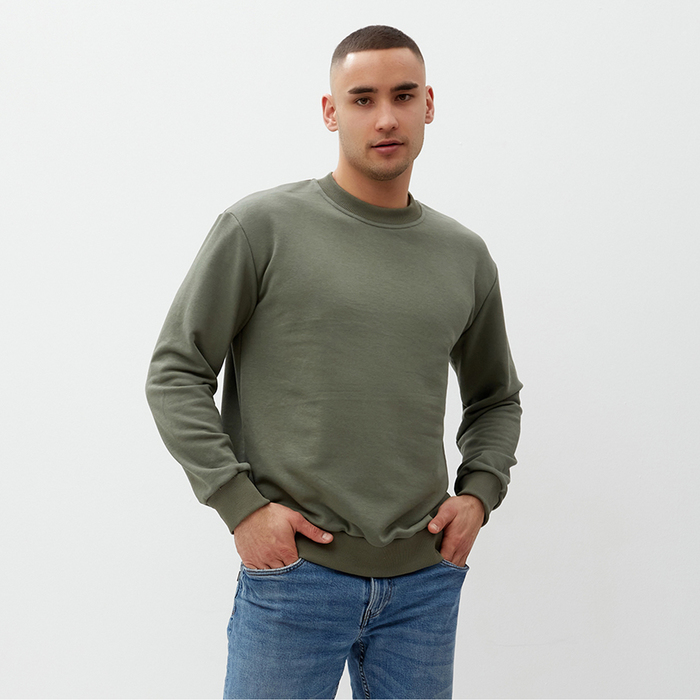 

Свитшот мужской MINAKU BASIC LINE зеленый 50 RU, BASIC LINE