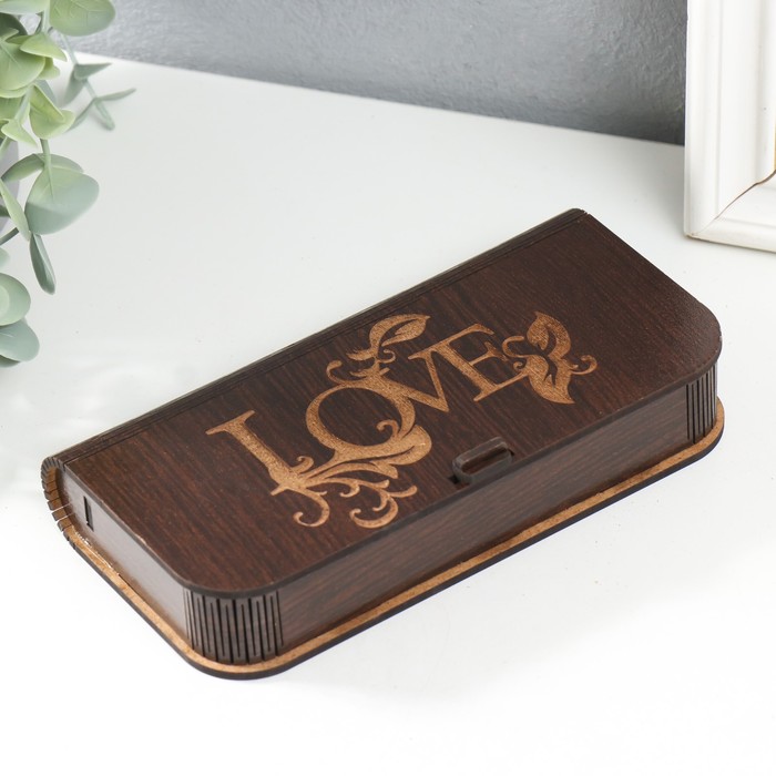 

Шкатулка Love 17х8,5х3 см, Бежевый