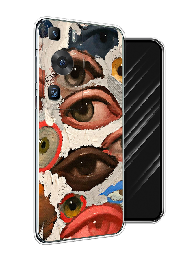 

Чехол Awog на Huawei P60/P60 Pro "Глаза масляная живопись", Серый;бежевый;красный, 6121150-7