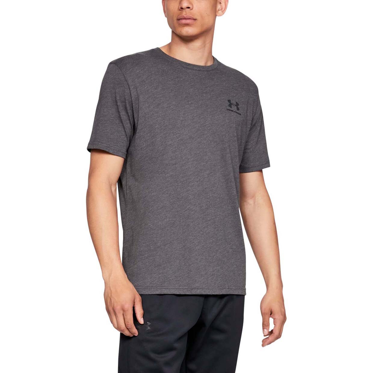 фото Футболка мужская live tee charcoal medium under armour серая 3xl