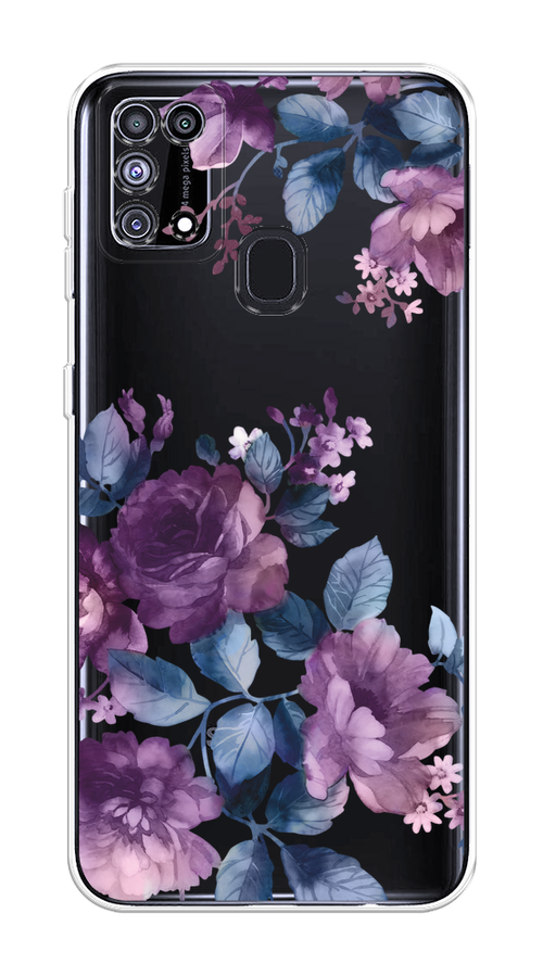 

Чехол на Samsung Galaxy M31 "Purple Blossoms", Синий;фиолетовый, 2100750-1