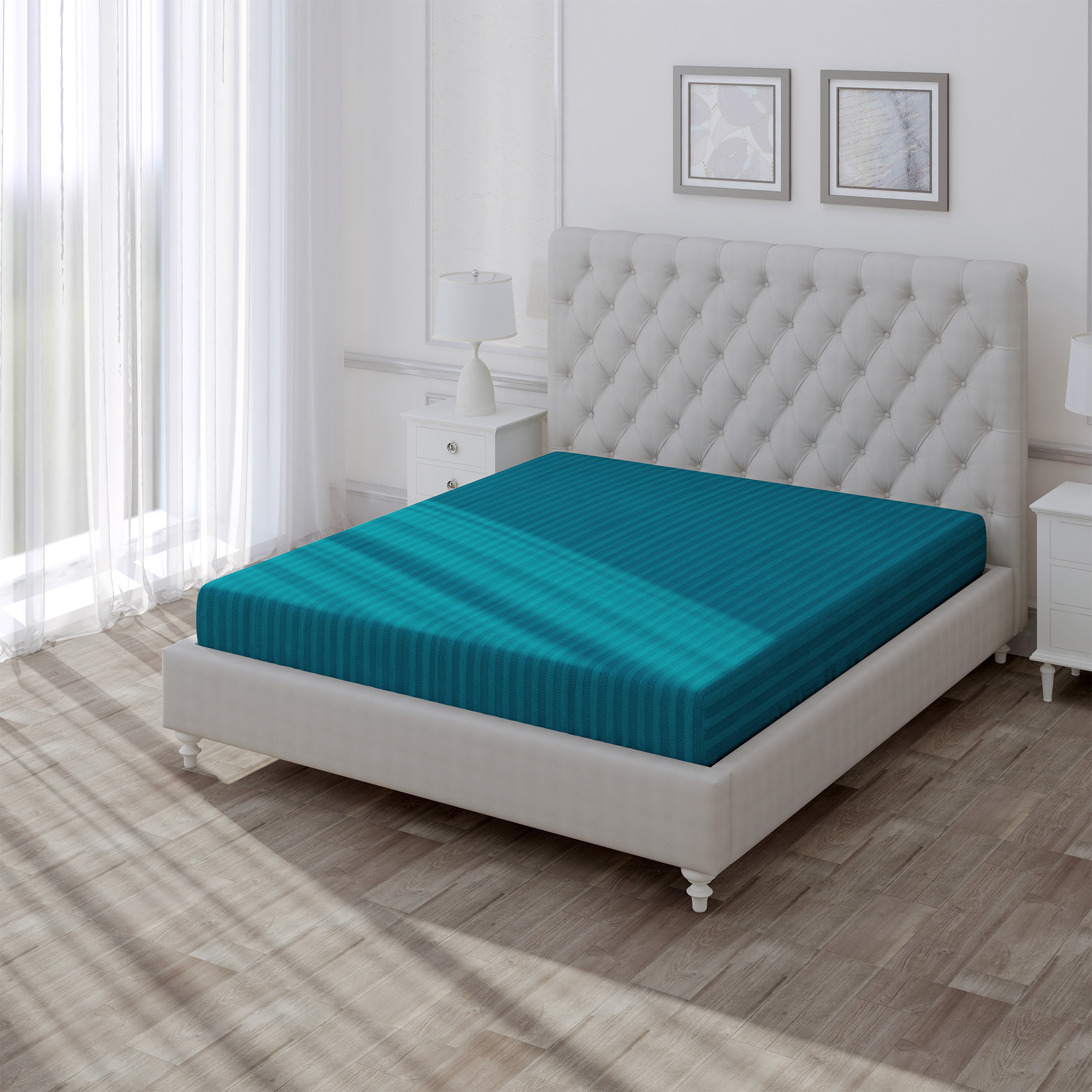 

Простыня LOVEME Premium 240х260, Blumarine, 100% хлопок, страйп дизайн, Stripe