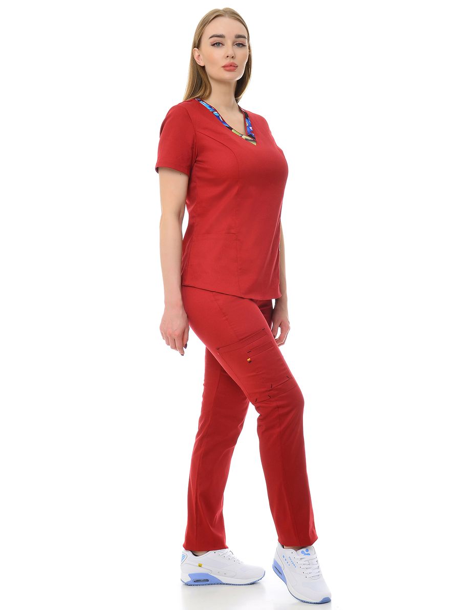 фото Костюм медицинский женский medicalwear сара 100 красный 44 ru