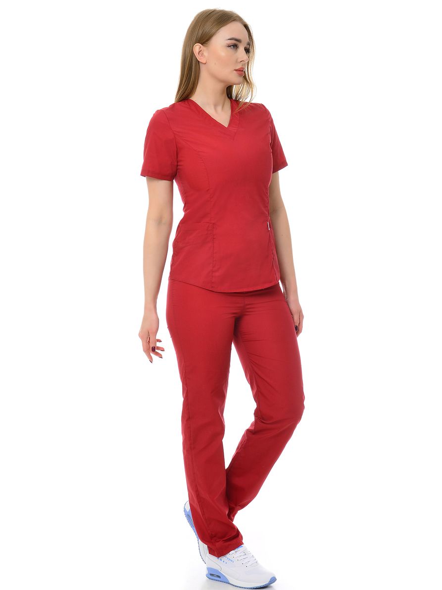 фото Костюм медицинский женский medicalwear сара 2 100 бордовый 50 ru