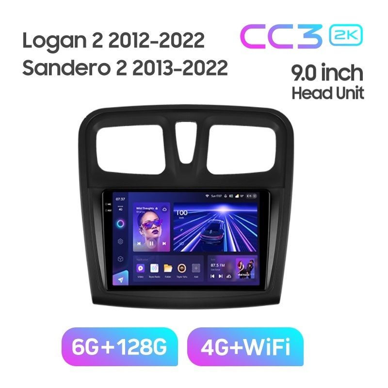 Магнитола TEYES RENAULT LOGAN 2 SANDERO STEPWAY 2 SANDERO 2 CC3 2K 6128ГБ 4289000₽