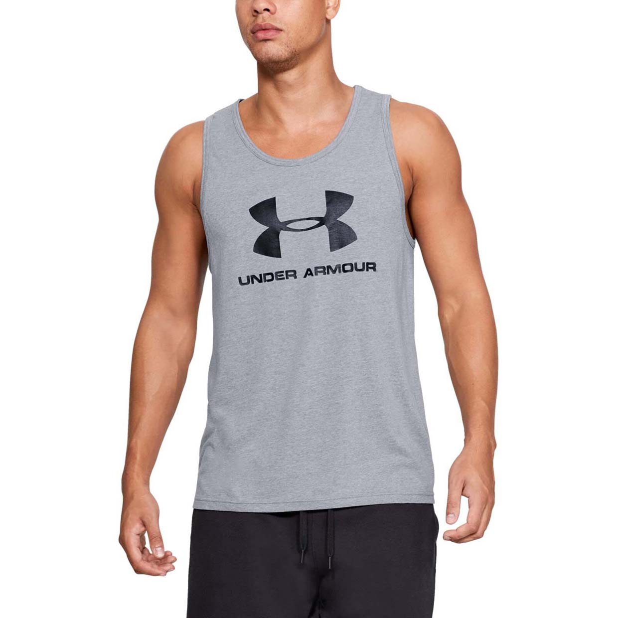 

Майка мужская Sportstyle Logo Tank Under Armour серая 2XL, Sportstyle Logo Tank