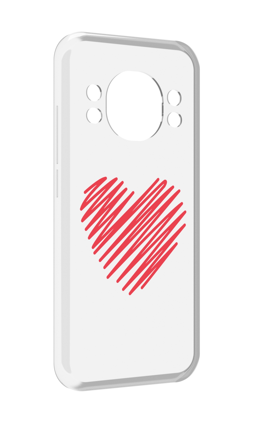 

Чехол MyPads сердечко-одной-линией для Doogee S98 / S98 Pro, Прозрачный, Tocco
