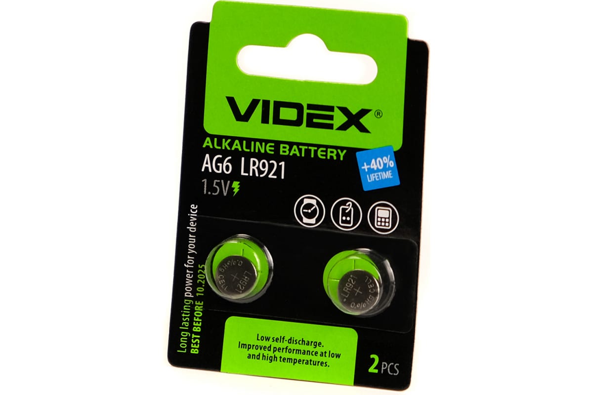 

Батарейка LR921 - Videx AG6 2BL (2 штуки)
