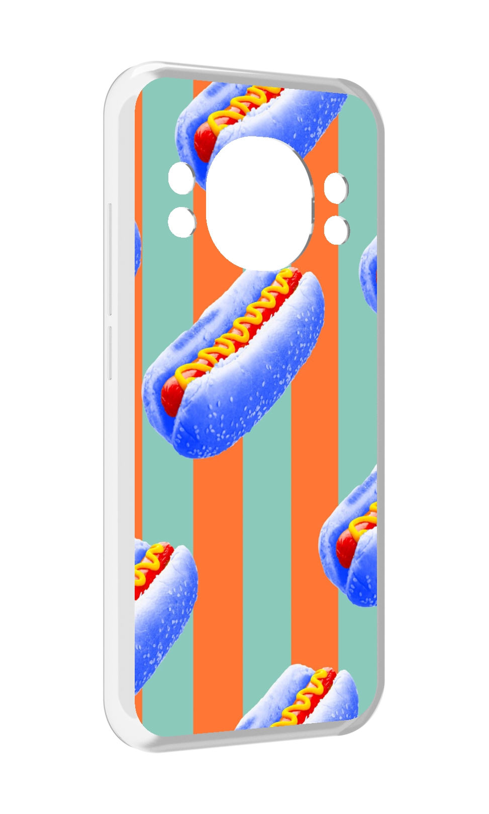 

Чехол MyPads синие хотдоги для Doogee S98 / S98 Pro, Прозрачный, Tocco