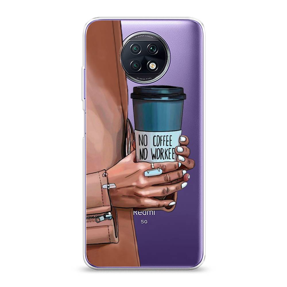 фото Силиконовый чехол "no coffee" на xiaomi redmi note 9t awog