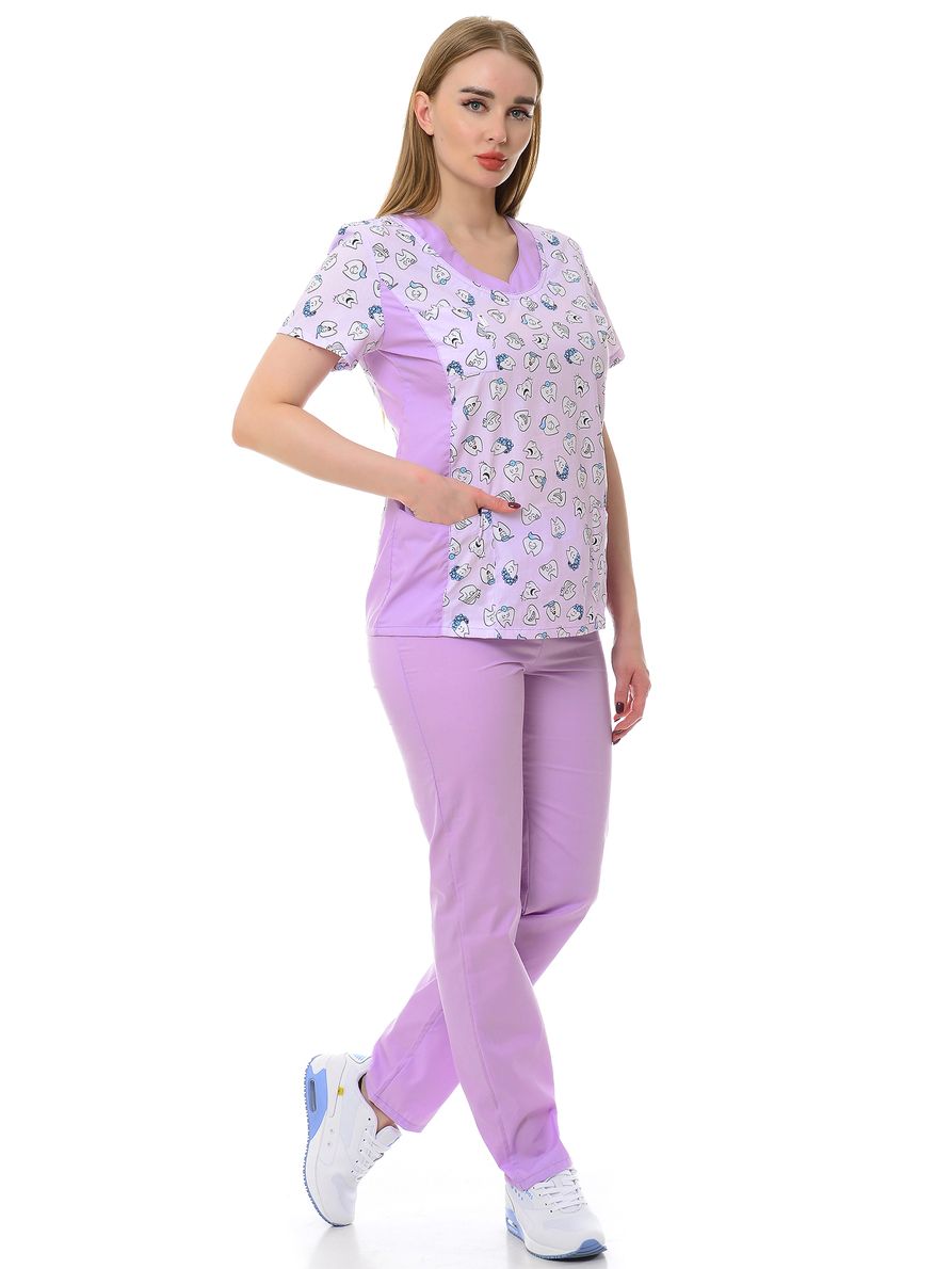 фото Костюм медицинский женский medicalwear магнолия 102 фиолетовый 40 ru