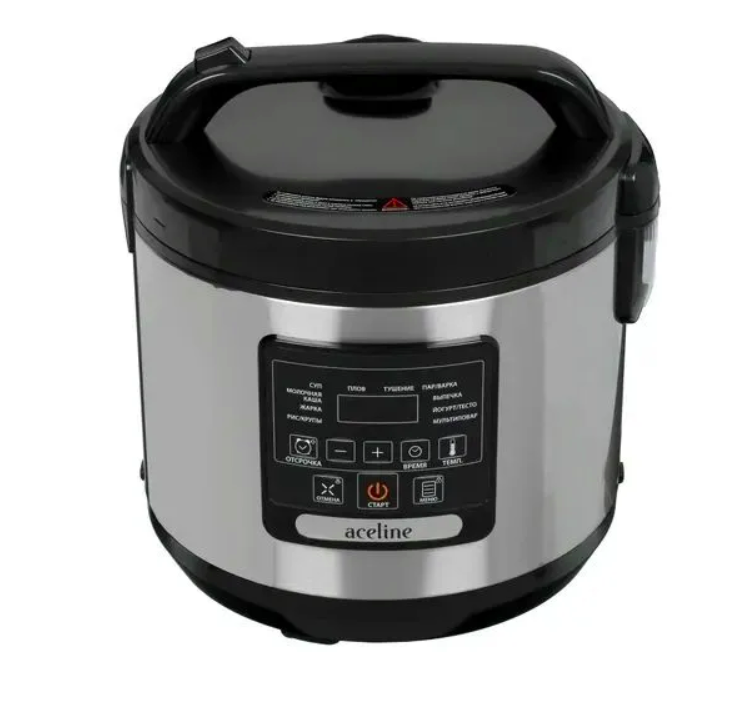 

Мультиварка AceLine AMC865 серебристый, черный, AMC865