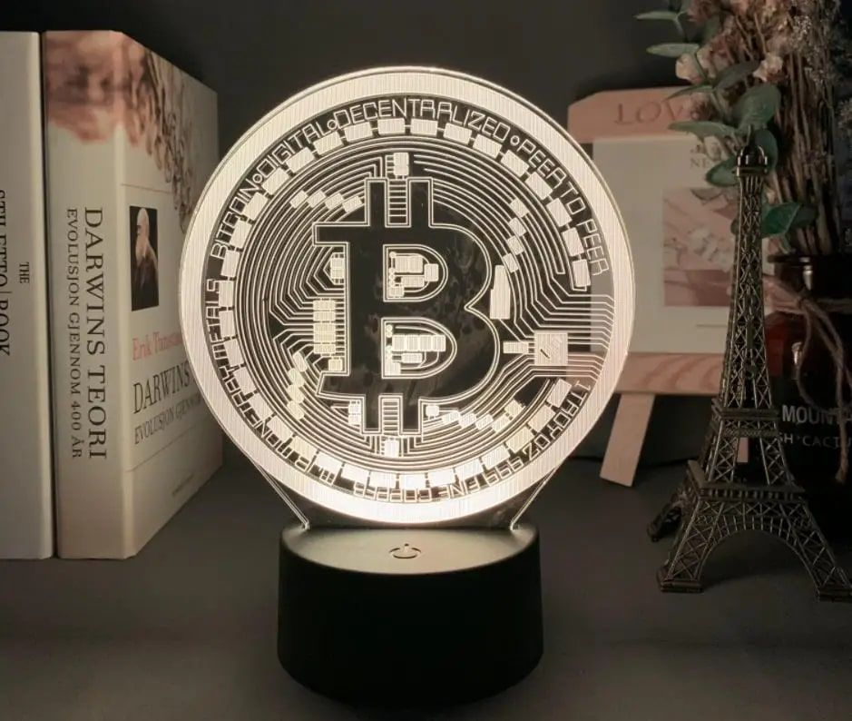 

Акриловый 3D Ночник Светильник Bitcoin от CRYPTORO, Светильник Bitcoin