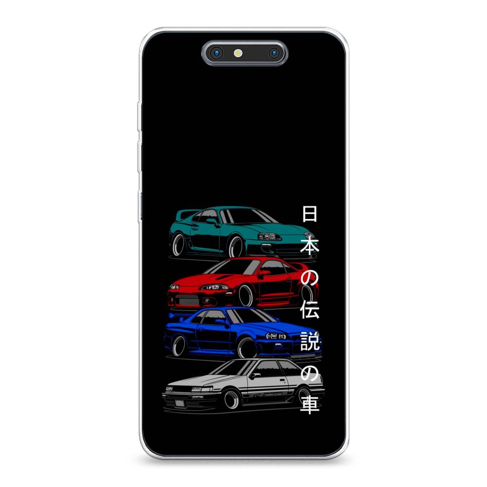 

Чехол Awog на ZTE Blade V8 / ЗТЕ Блэйд V8 "JDM Legend cars", Разноцветный, 131250-5