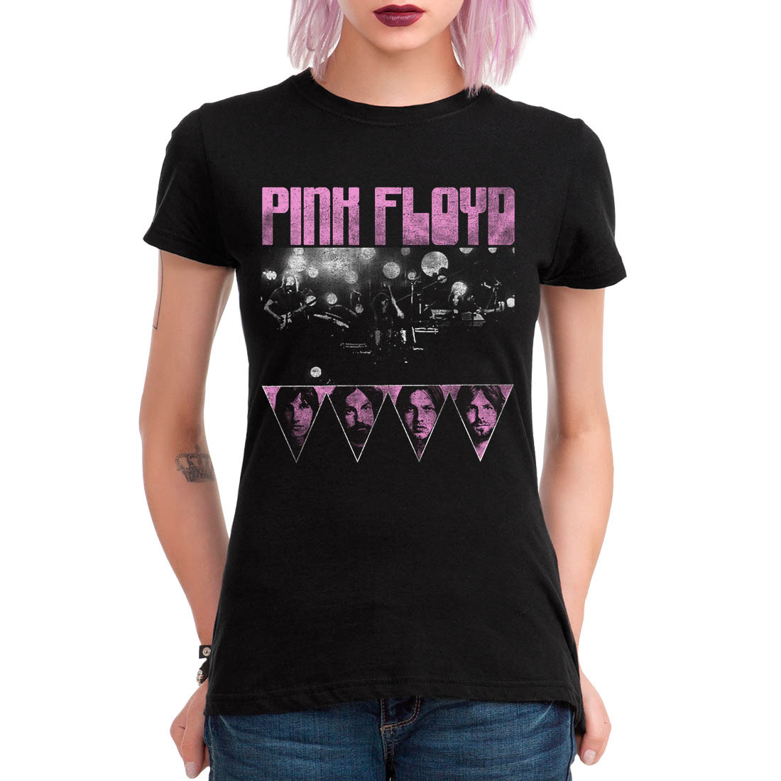 фото Футболка женская dream shirts pink floyd 9899122111 черная 2xl