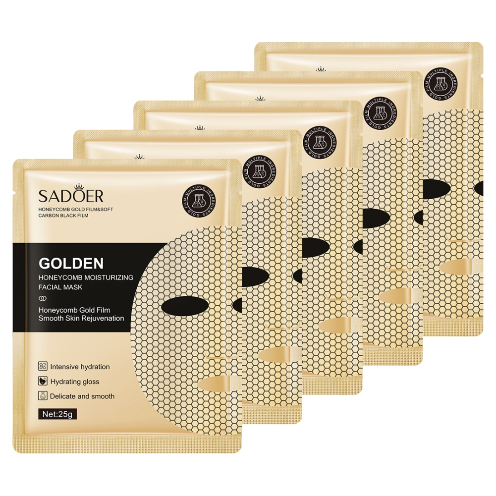 Маска для лица Sadoer Омолаживающая из золотой фольги на тканевой основе 5шт mjcare маска тканевая с золотой крошкой для лица 23