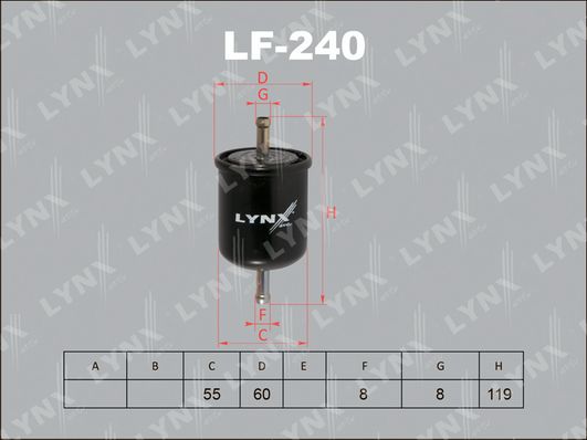 

Lf-240_Фильтр Топливный Ford Maverick 2.4 96-98, Nissan Almera1.4-2.0 95>