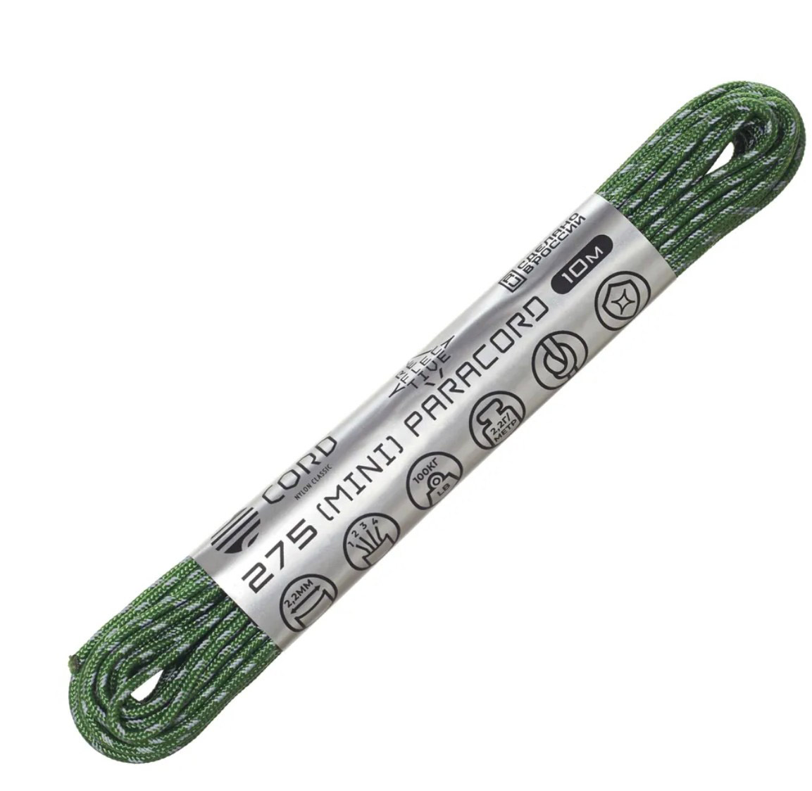 

Паракорд 275 CORD 10м световозвращающий (ultragreen), Зеленый, УТ-00066165