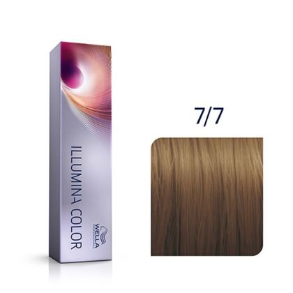 Wella Крем-краска Illumina Color 77 Блонд красно - золотистый 60мл 1320₽