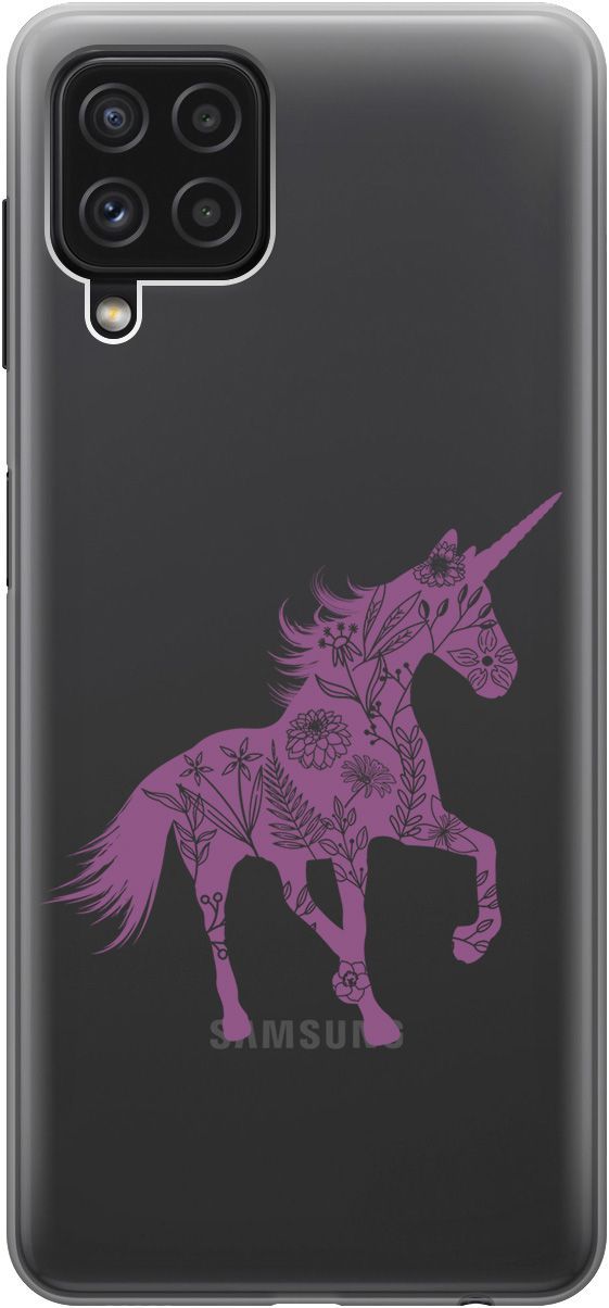 

Чехол на Samsung Galaxy A22 "Floral Unicorn" прозрачный, Прозрачный;фиолетовый, 5366