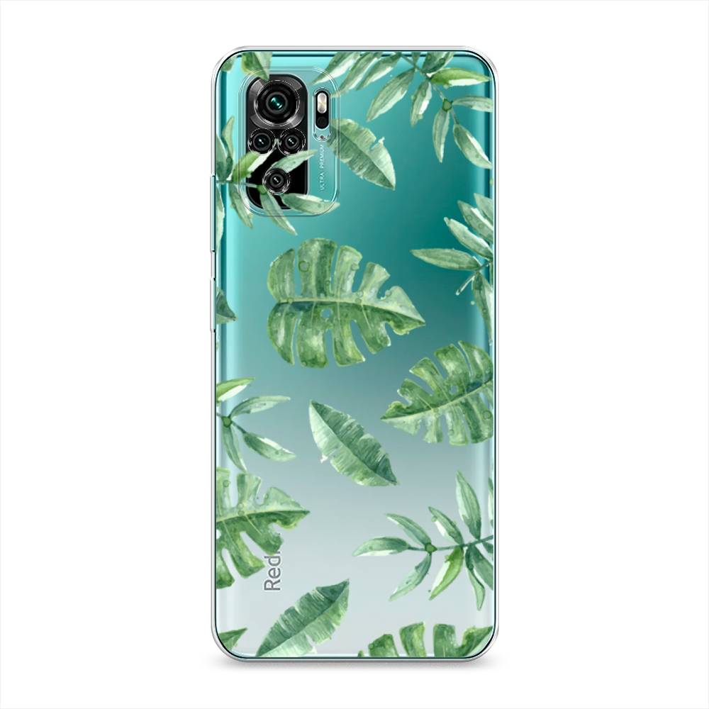 

Чехол Awog на Xiaomi Redmi Note 10 "Нарисованные пальмовые листья", Разноцветный, 39750-4