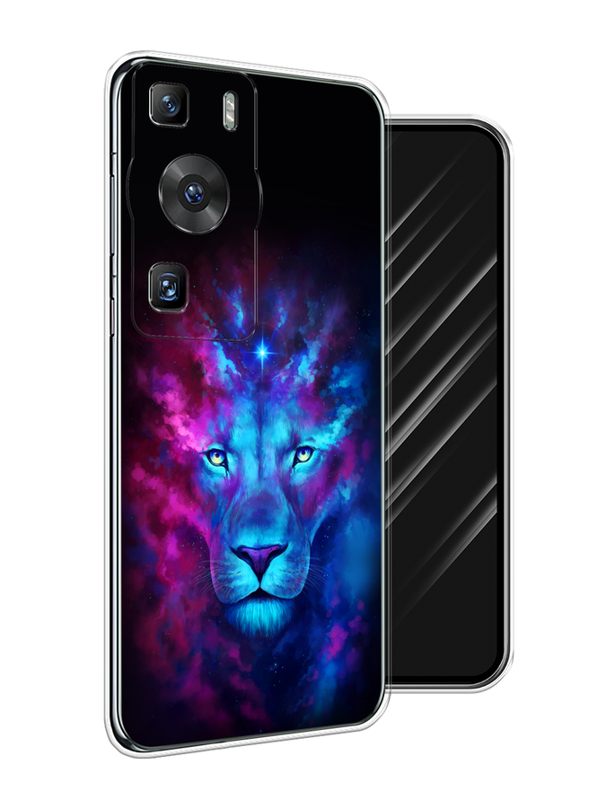 

Чехол Awog на Huawei P60/P60 Pro "Космический лев", Голубой, 6121150-1