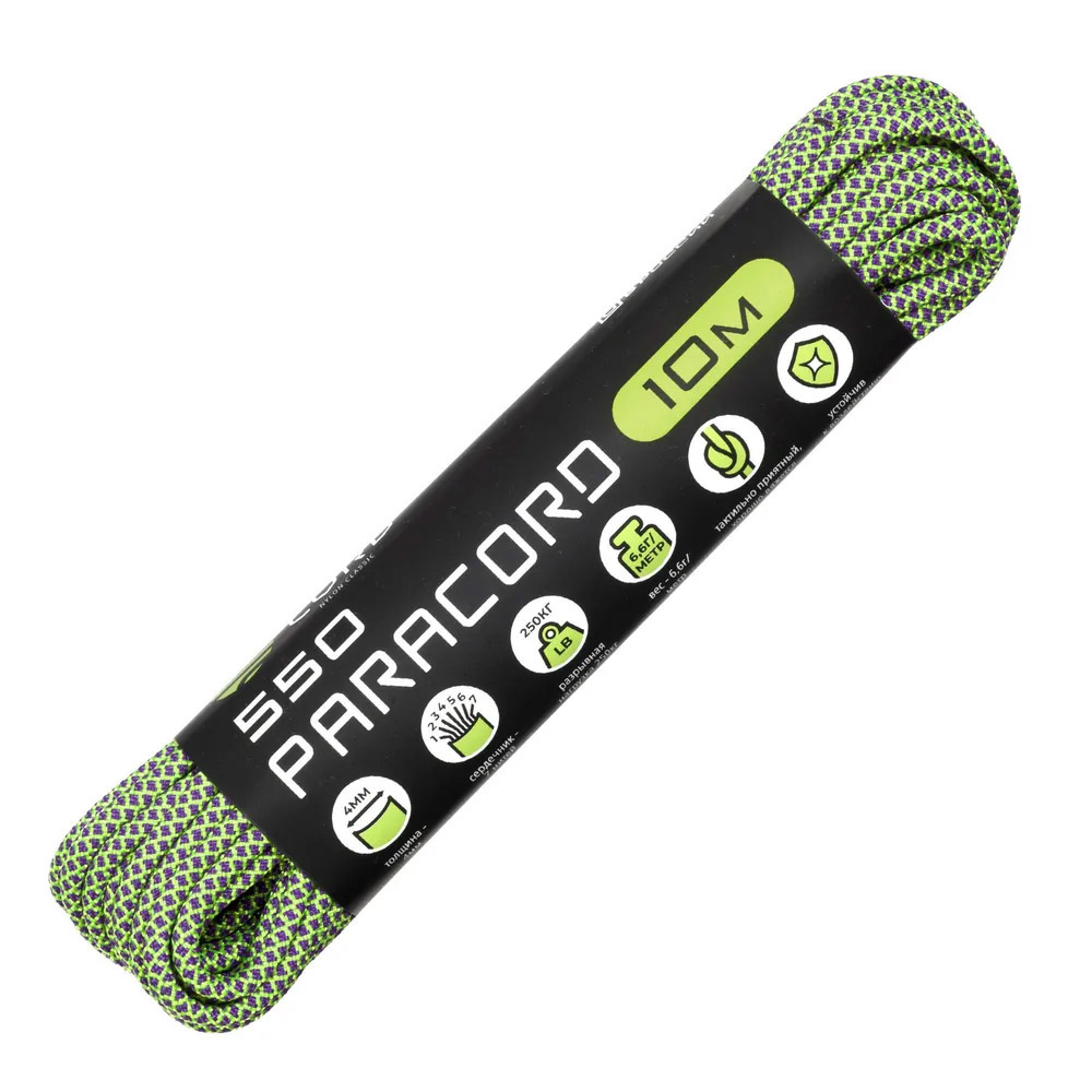 

Паракорд 550 Cord 10м (zombie snake), Зеленый, УТ-00071737