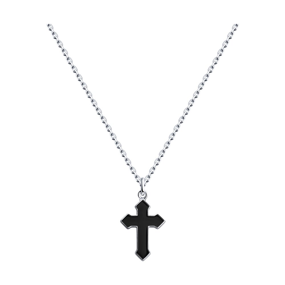 

Колье из серебра 45 см SOKOLOV 94070592, эмаль, 94070592