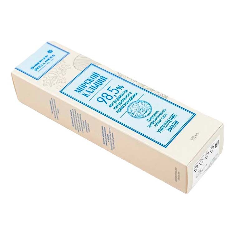 Зубная паста Siberian Wellness Морской кальций укрепление эмали 100 мл