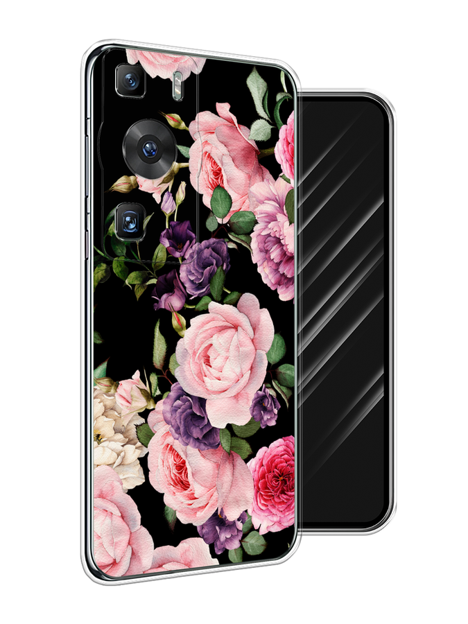 

Чехол Awog на Huawei P60/P60 Pro "Пионы на черном", Черный;розовый;зеленый, 6121150-8