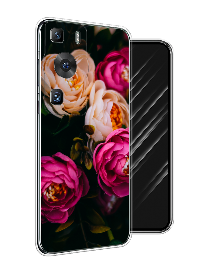 

Чехол Awog на Huawei P60/P60 Pro "Розовые пионы на черном", Розовый;черный, 6121150-8