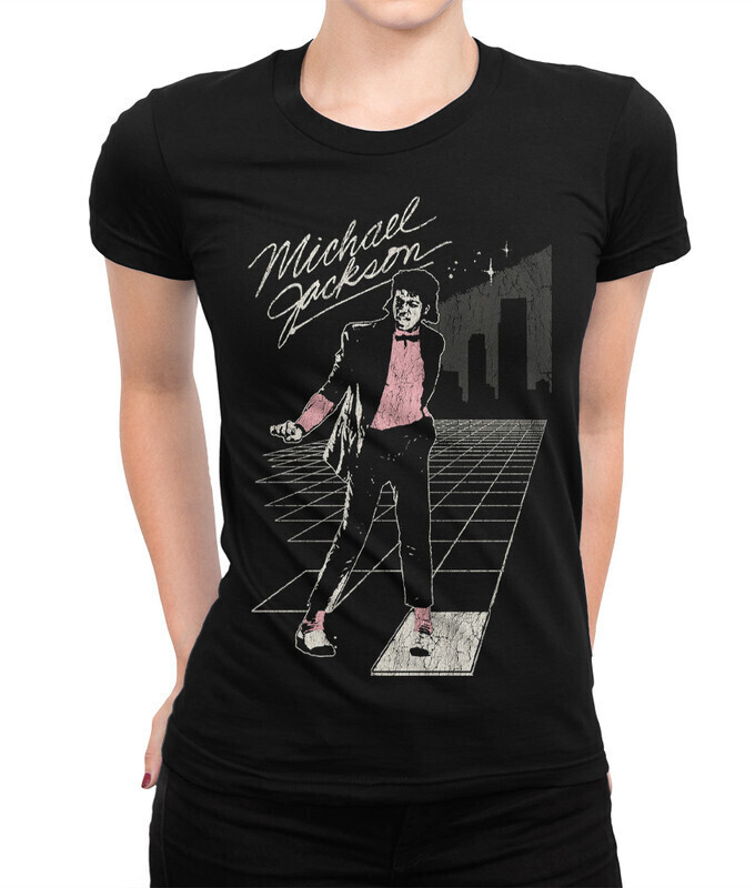 

Футболка женская Dream Shirts Майкл Джексон 10004141 черная S, Майкл Джексон 10004141