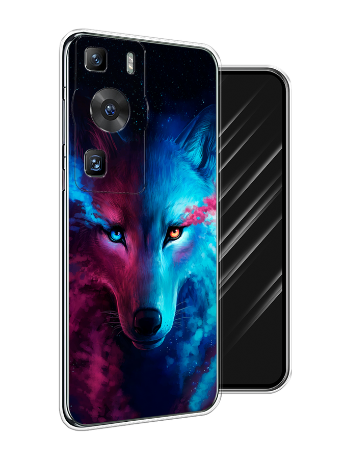 

Чехол Awog на Huawei P60/P60 Pro "Волшебный волк", Голубой;розовый, 6121150-1