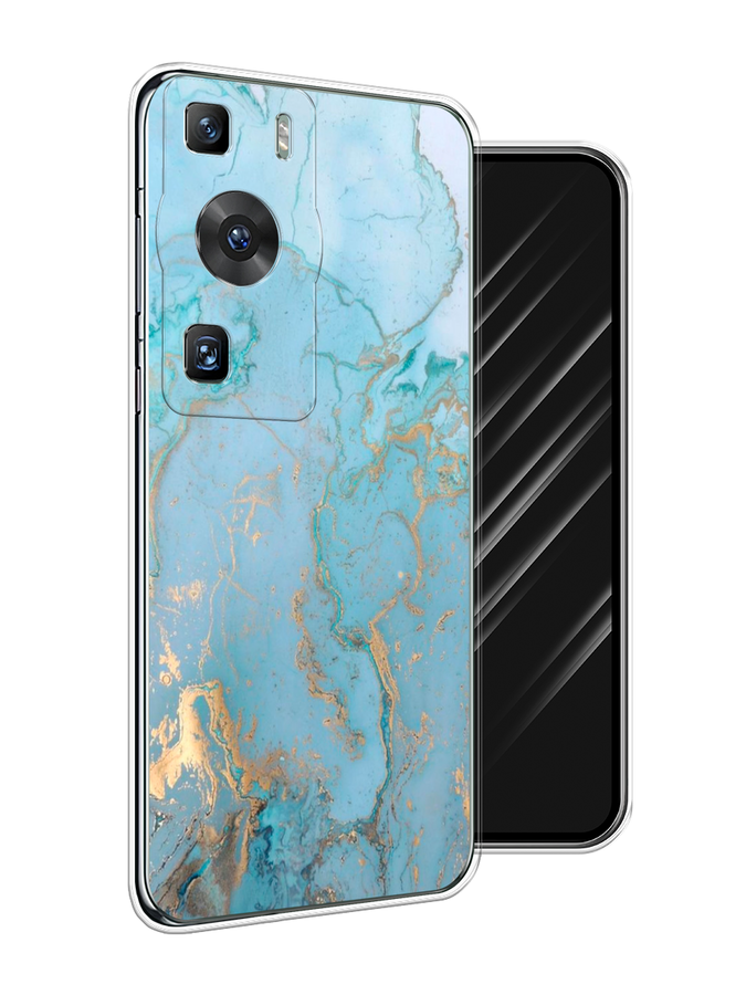 

Чехол Awog на Huawei P60/P60 Pro "Голубой мрамор рисунок", 6121150-3