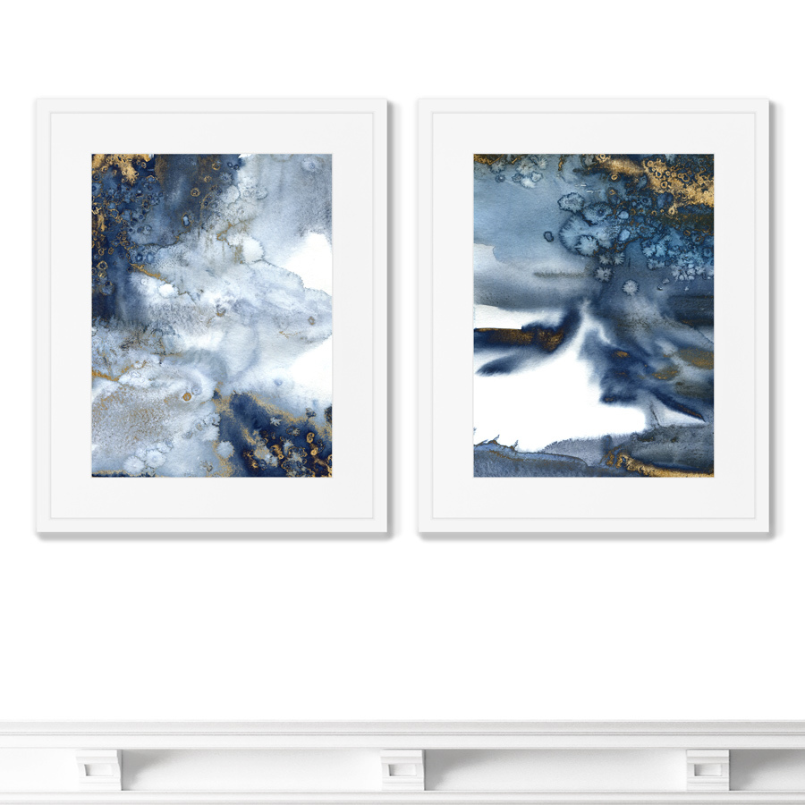 фото Набор из 2-х репродукций картин в раме air composition, no1 размер (каждой): 42х52см картины в квартиру