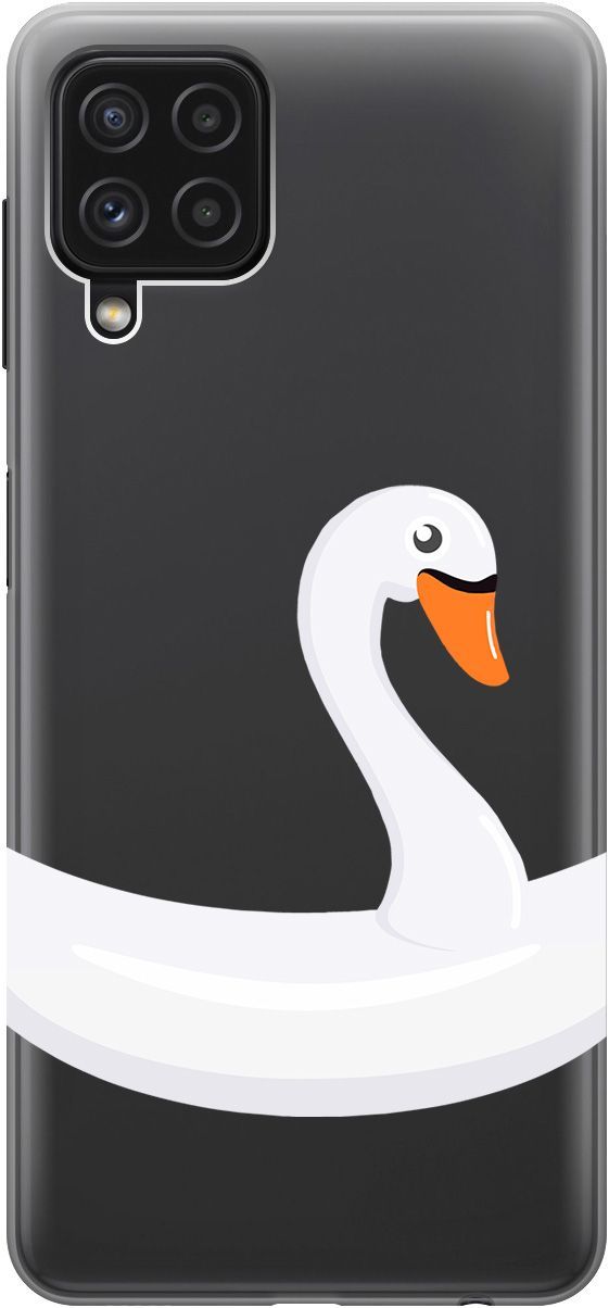 

Чехол на Samsung Galaxy A22 "Swan Swim Ring" прозрачный, Прозрачный;белый, 5366