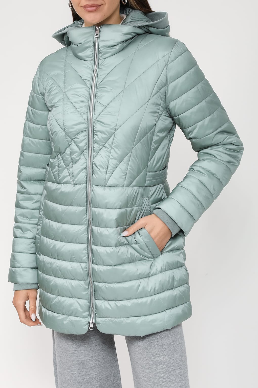 Куртка женская Esprit Collection 083EO1G305 зеленая XS