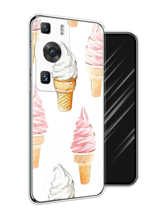

Чехол Awog на Huawei P60/P60 Pro "Нарисованное мороженое", Белый;розовый, 6121150-10