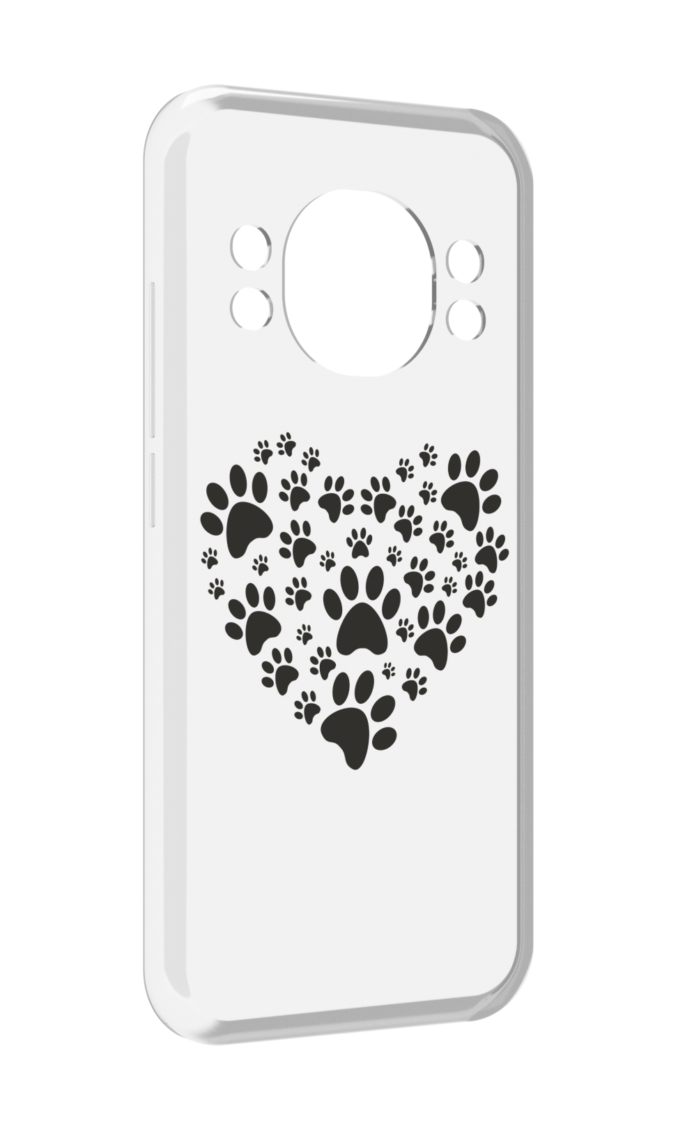 

Чехол MyPads следы-в-сердечке для Doogee S98 / S98 Pro, Прозрачный, Tocco