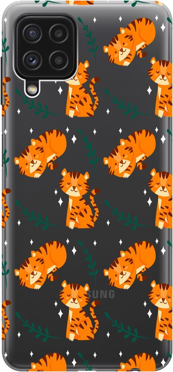 

Чехол на Samsung Galaxy A22 "Tigers" прозрачный, Прозрачный;бежевый, 5366