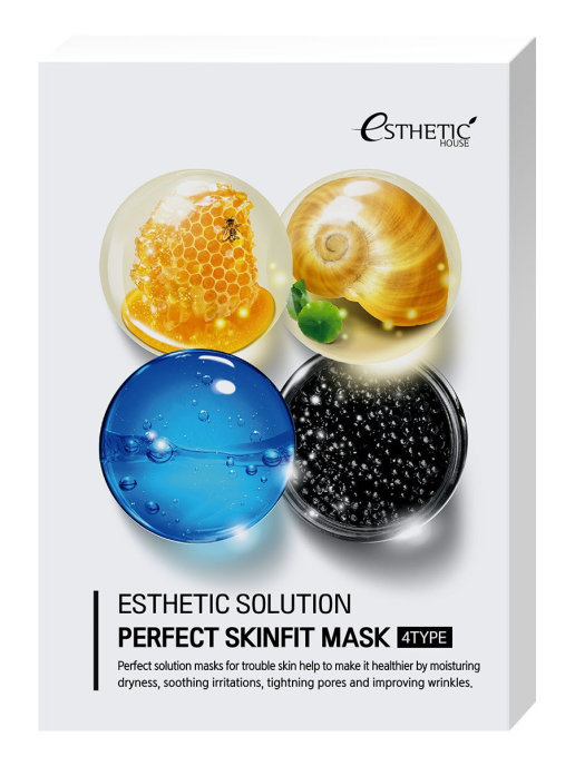 Купить Набор Estetic House Тканевая маска для лица Esthetic Solution Perfect Skinfit 25 мл * 4 шт, Esthetic House