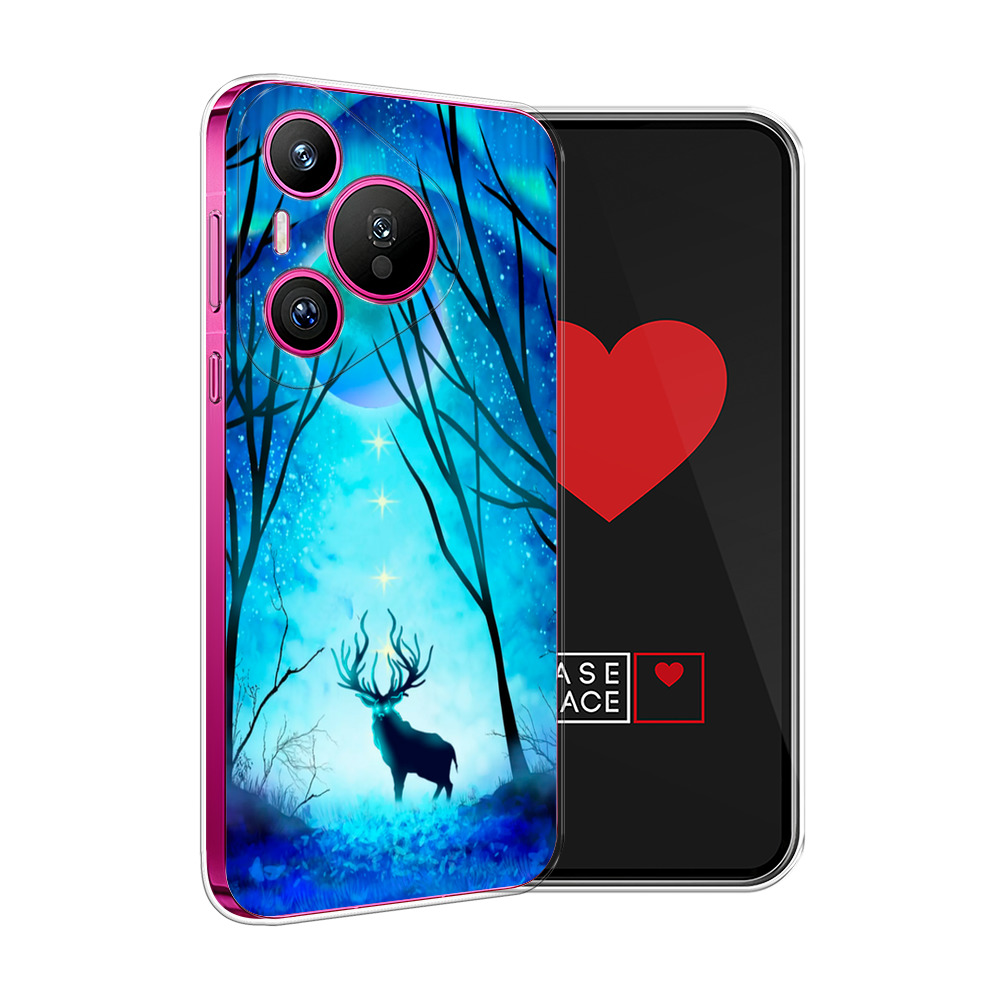 

Силиконовый чехол "Олень северное сияние" на Huawei Pura 70, Разноцветный, 6124050-1