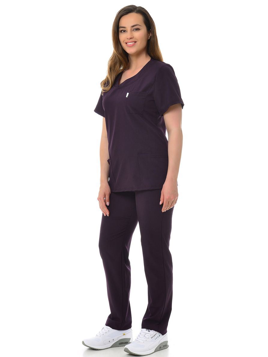 фото Костюм медицинский женский medicalwear магнолия-3 102 фиолетовый 46 ru