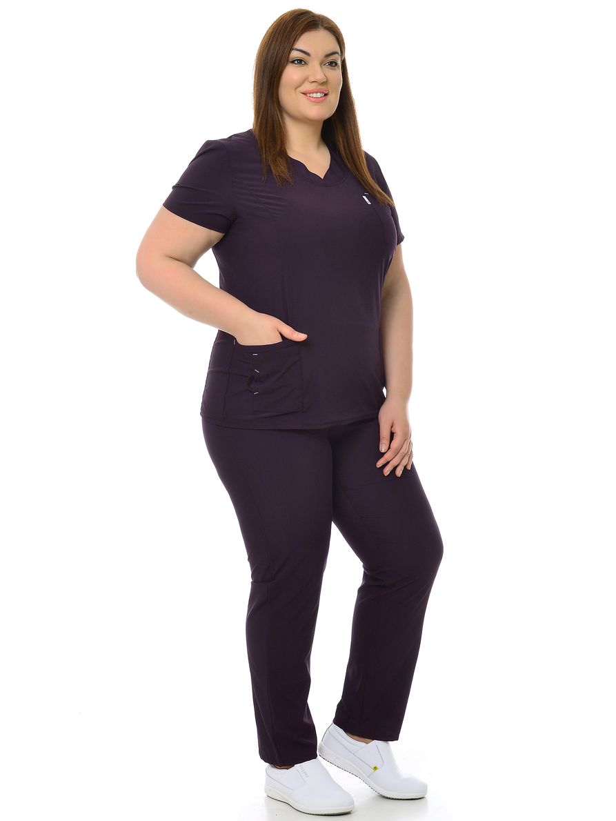 

Костюм медицинский женский MedicalWear Магнолия-3 102 фиолетовый 62 RU, Магнолия-3 102