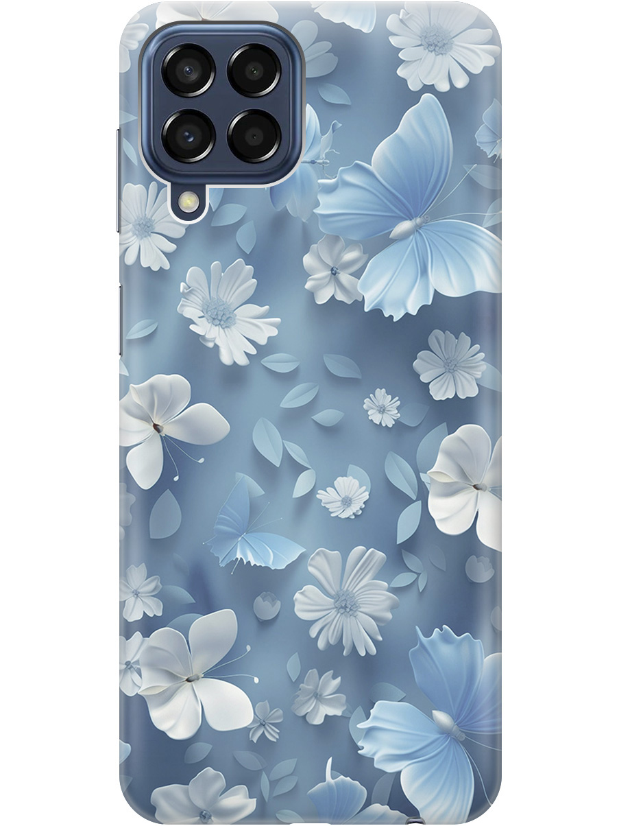 

Силиконовый чехол на Samsung Galaxy M33 5G с принтом "Голубые бабочки", Прозрачный;белый;голубой, 740187510