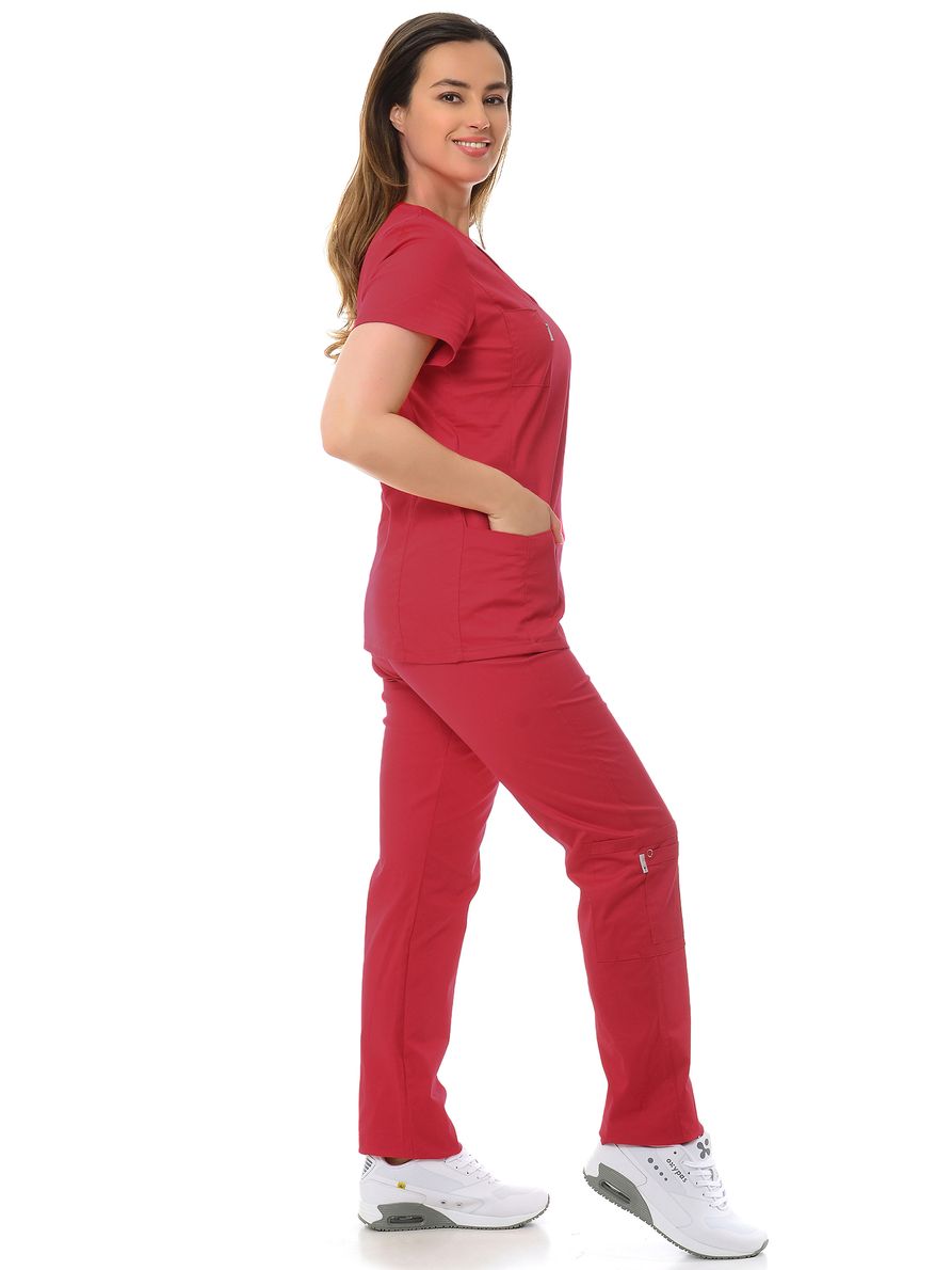 фото Костюм медицинский женский medicalwear магнолия 102 красный 44 ru