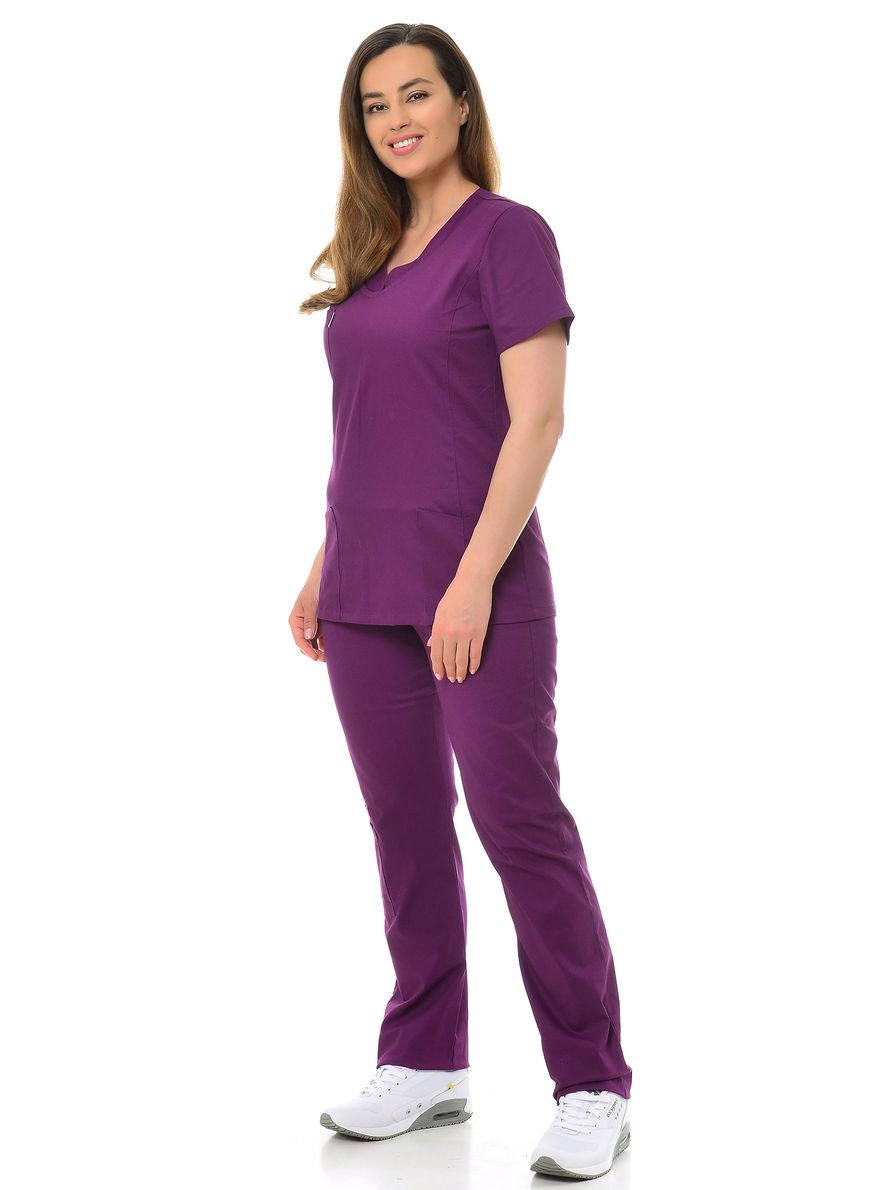 

Костюм медицинский женский MedicalWear Магнолия 102 фиолетовый 42 RU, Магнолия 102