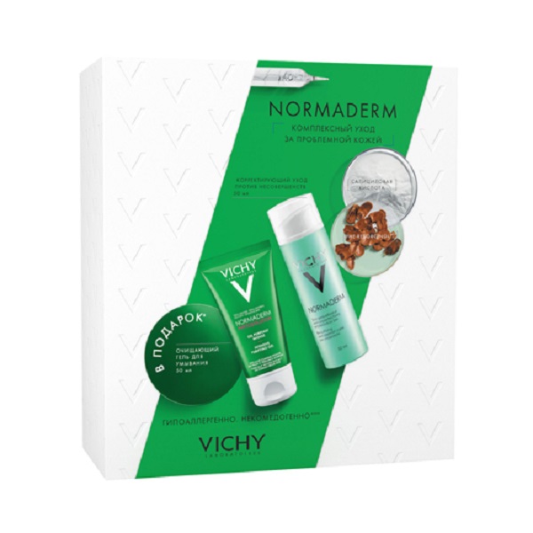 

Vichy Normaderm Phytosolution коррект уход 50мл + фитосолюшн очищ гель 50мл