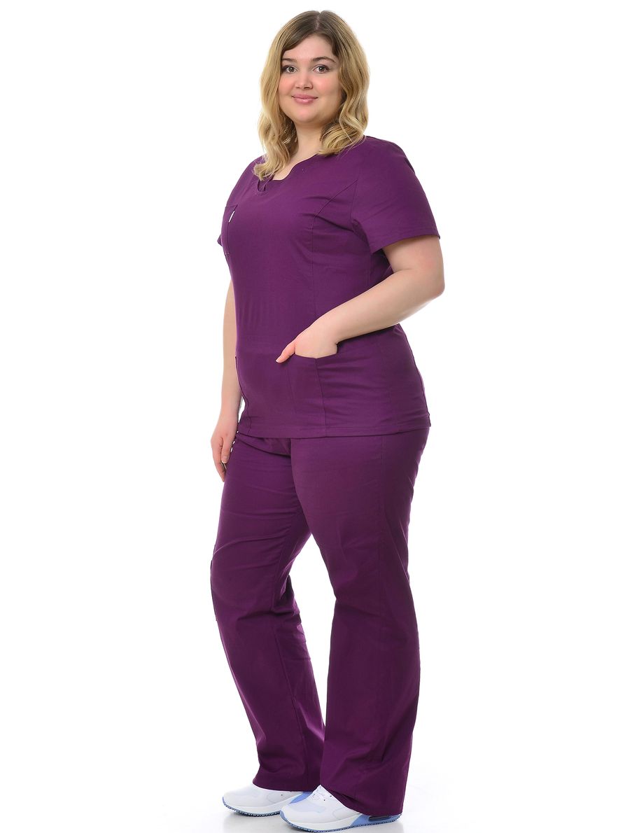 фото Костюм медицинский женский medicalwear магнолия 102 фиолетовый 56 ru